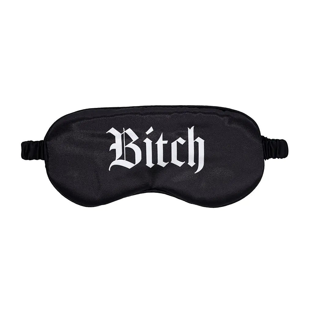Ouch! Bitch Printed Mask Satin Black by Shots
