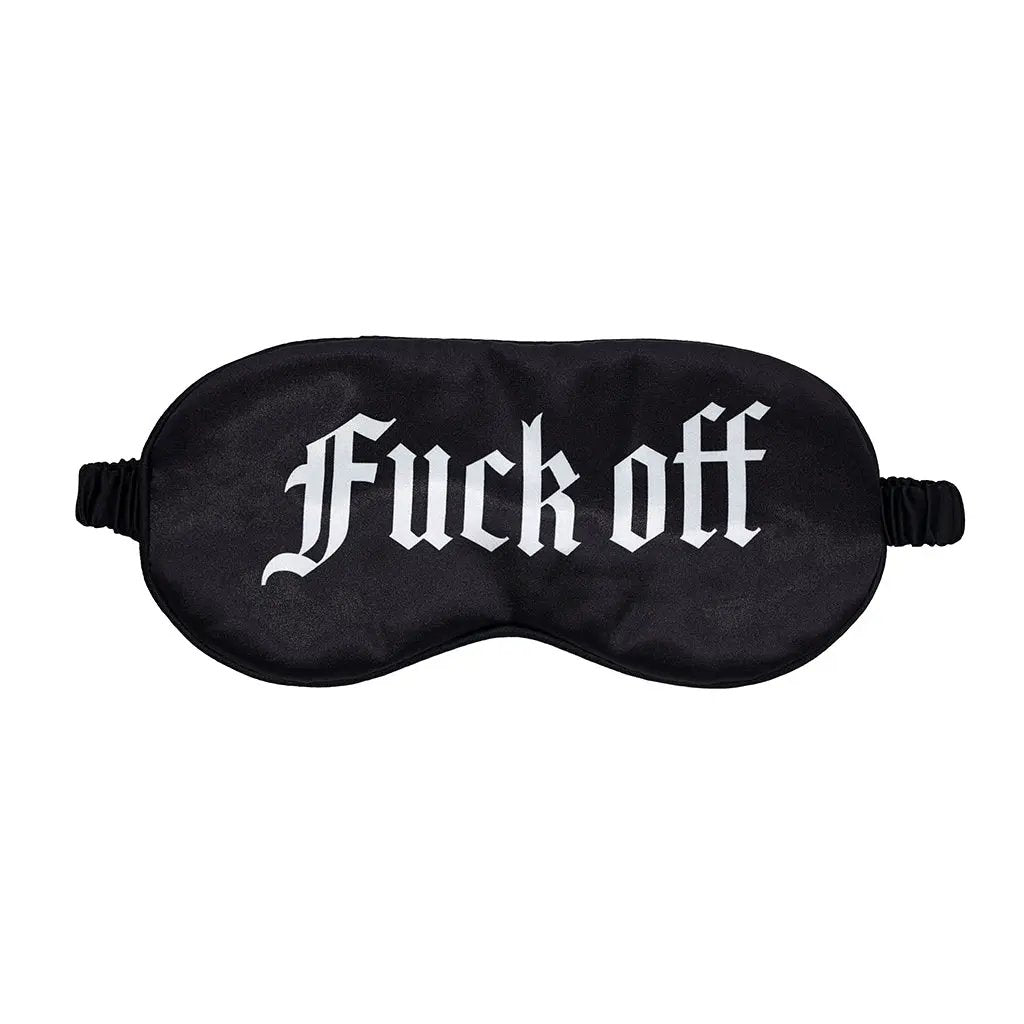 Ouch! Fuck Off Printed Mask Satin Black by Shots