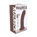 RealRock 6 in. Vibrating Cock Curved Brown by Shots