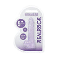 RealRock Realistic 5 in. Dildo with Balls Purple by Shots