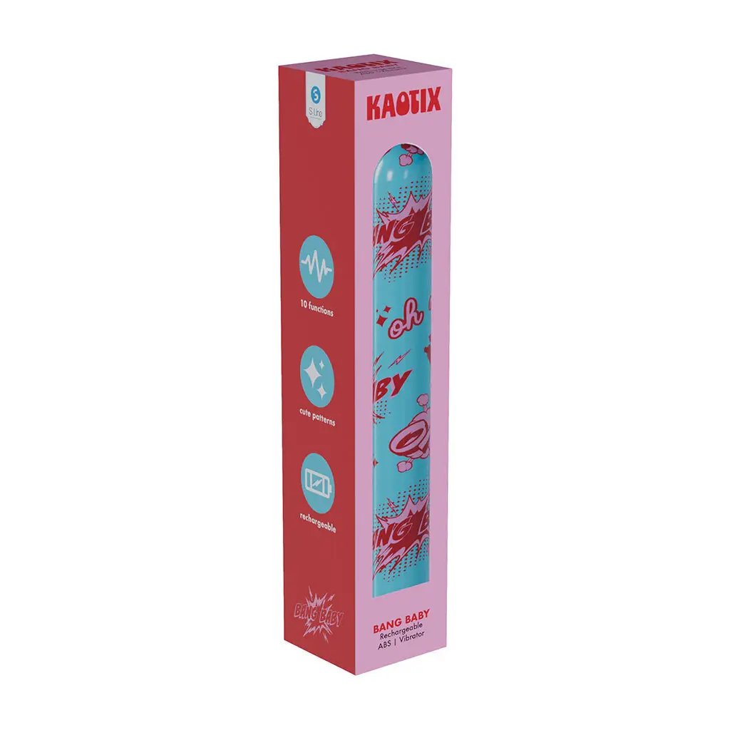 SLI Kaotix Bang Baby Rechargeable Vibrator Blue by Shots