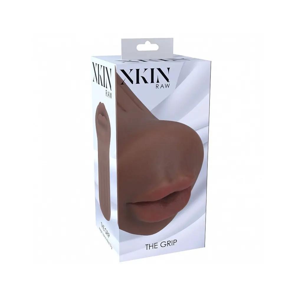 Xkin Raw The Grip Stroker Brown by Shots