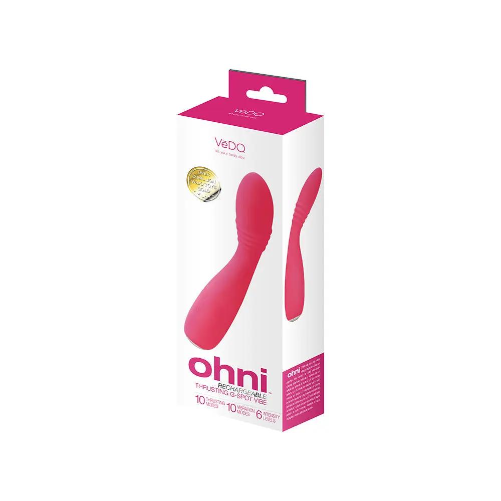 VeDO Ohni Rechargeable G-Spot Thrusting Vibe Pink by VeDO
