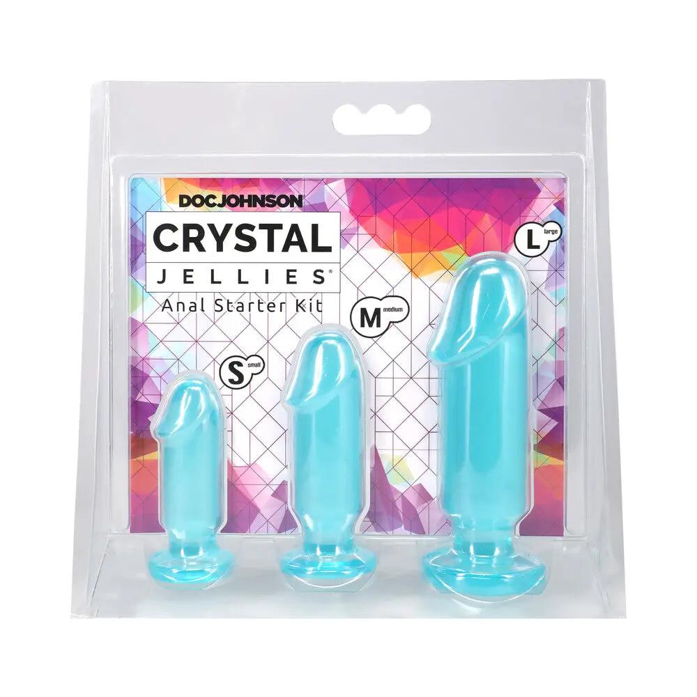 Crystal Jellies Anal Starter Kit Teal by Doc Johnson