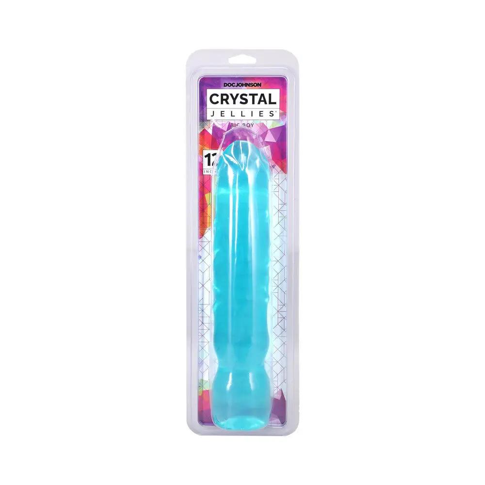 Crystal Jellies 12 in. Big Boy Teal by Doc Johnson