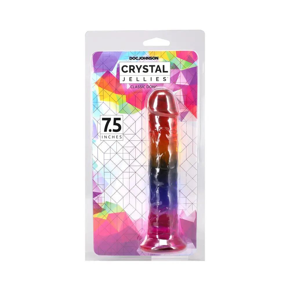 Crystal Jellies 7.5 in. Dong Rainbow by Doc Johnson