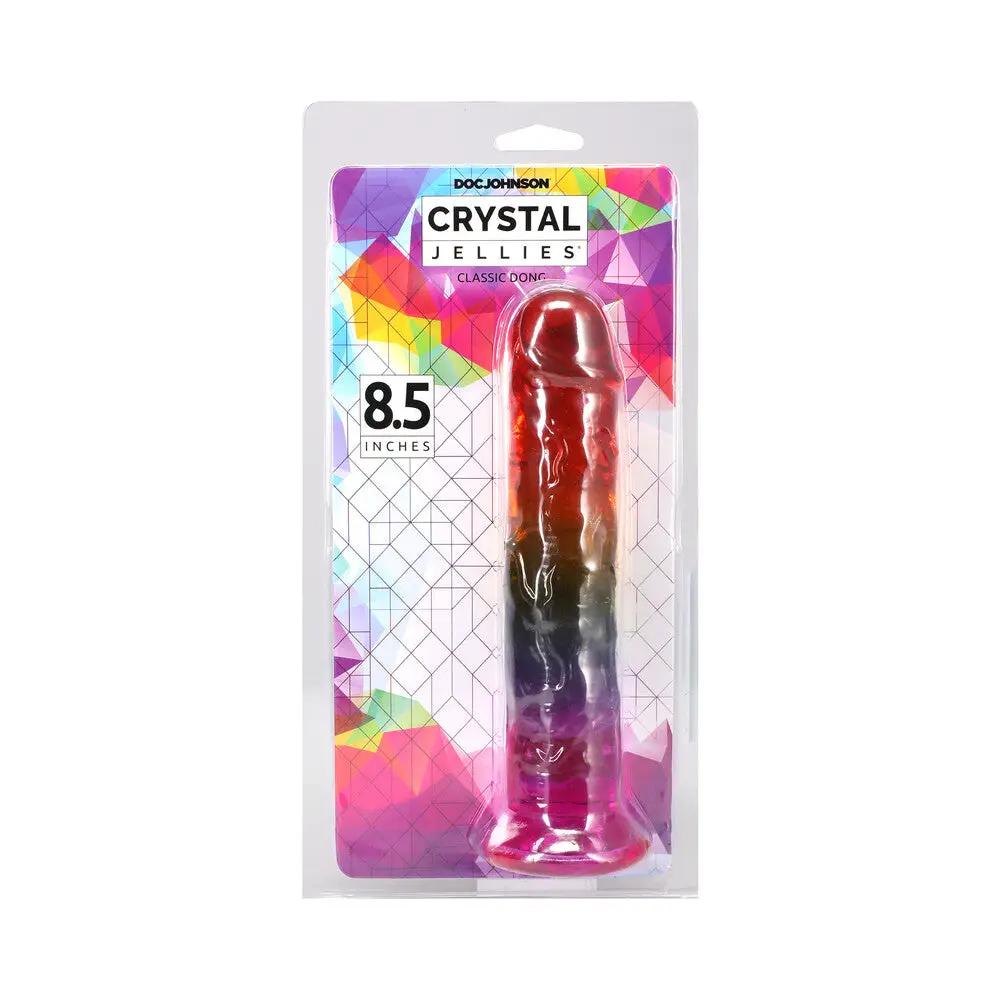 Crystal Jellies 8.5 in. Dong Rainbow by Doc Johnson