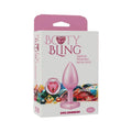 Booty Bling Heart Diamond Jeweled Metal Plug Pink Small by Doc Johnson