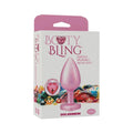Booty Bling Heart Diamond Jeweled Metal Plug Pink Large by Doc Johnson