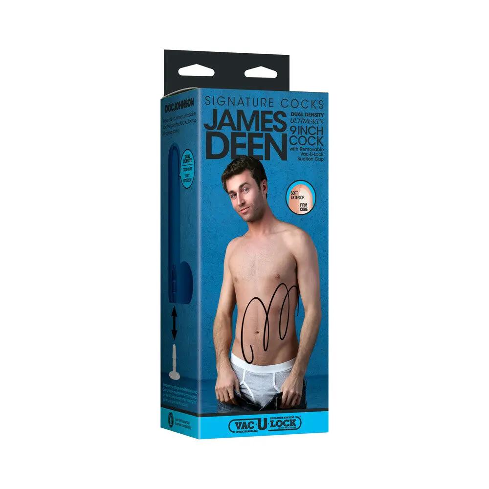 Signature Cocks James Deen 9 in. ULTRASKYN Cock with Removable Vac-U-Lock Suction Cup by Doc Johnson