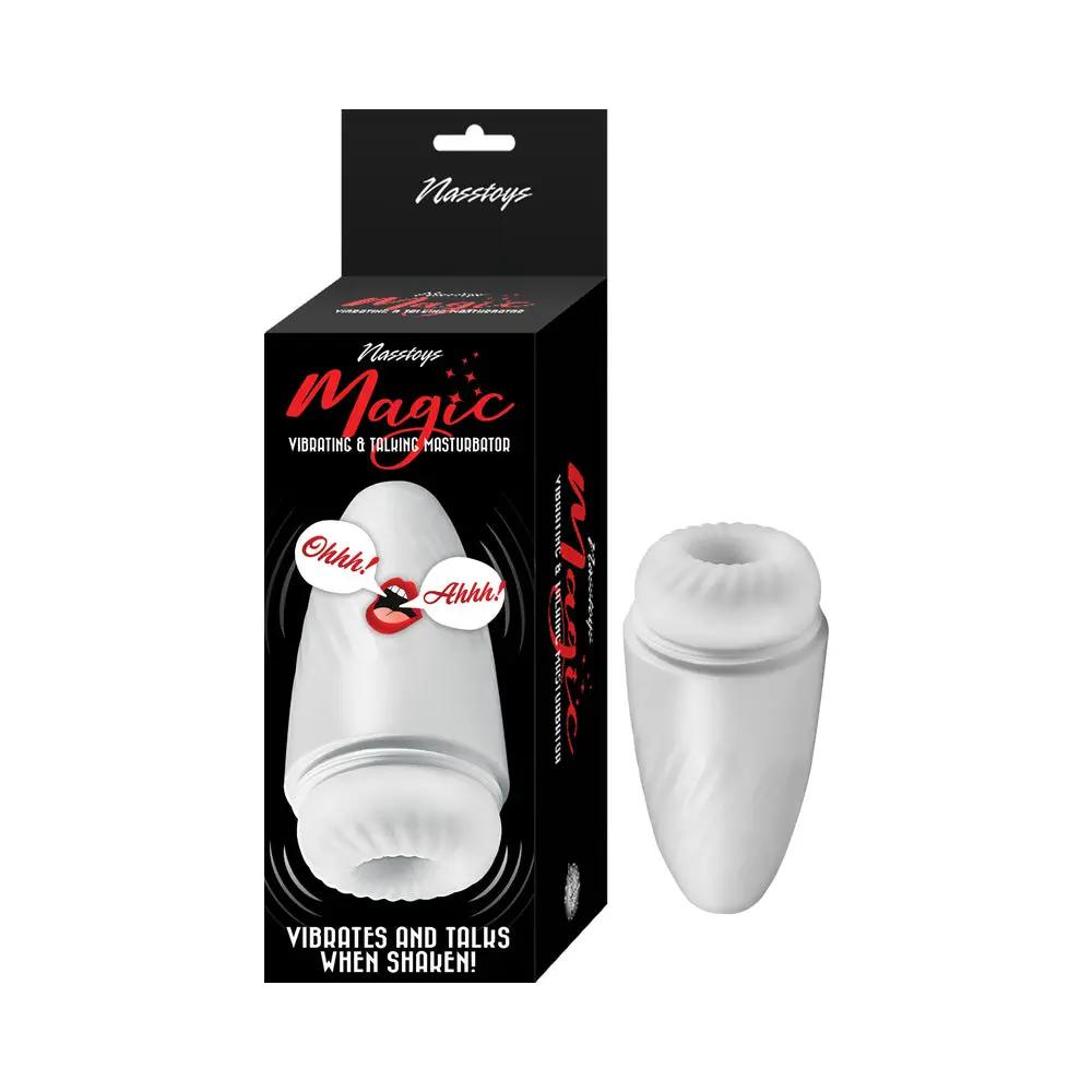 Magic Vibrating & Talking Masturbator White by Nasstoys