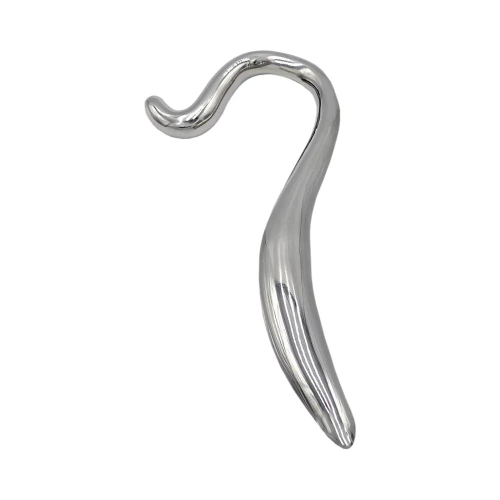 Rouge Stainless Steel Hollow Curved Wand In Case by Rouge Garments