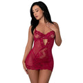 Magic Silk Black Cherry Demi Cup Chemise & Thong Set Cherry S/M by Magic Silk