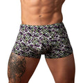 Male Power Gridlock'd Short with Strap Print L by Male Power