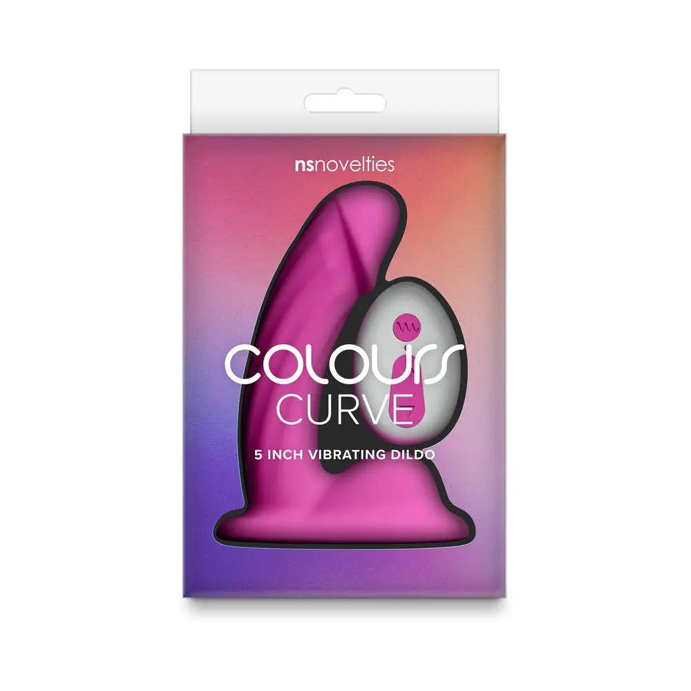 Colours Curve Vibrating 5 in. Dildo Pink by NS Novelties