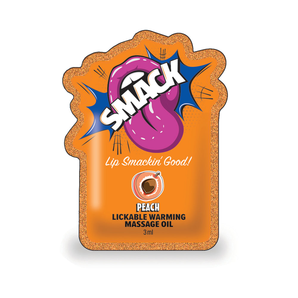 Smack Lickable Massage Oil 3 ml Pouch Peach