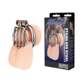 Blue Line Stainless Steel Inverted Micro Jail Time Chastity Cage by Electric Eel