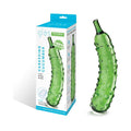 Glas Caressing Cucumber 8.25 in. Glass Dildo by Electric Eel