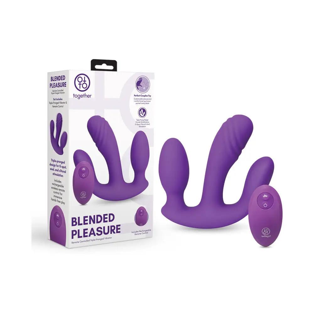 Together Blended Pleasure Remote Controlled Triple-Pronged Vibrator by Together Toy