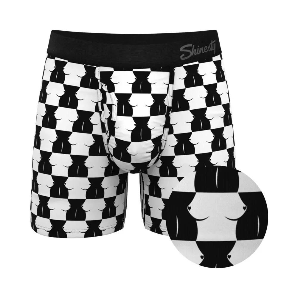 Shinesty The Chest Mate Checkered Ball Hammock Pouch Underwear with Fly M by Shinesty