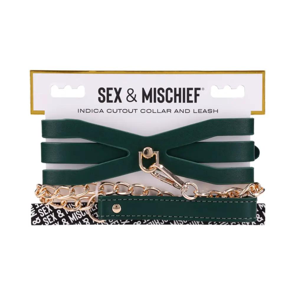 Sportsheets Sex & Mischief Indica Cutout Collar and Leash by Sportsheets