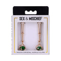 Sportsheets Sex & Mischief Indica Crystal Nipple Clips by Sportsheets