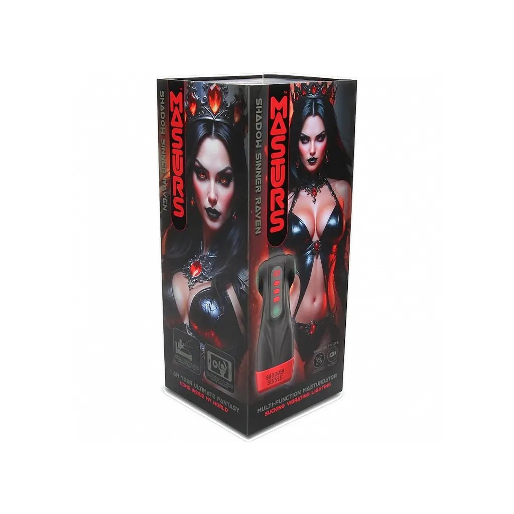 Masturs Raven Shadow Sinner Multi Function Masturbator by Shots