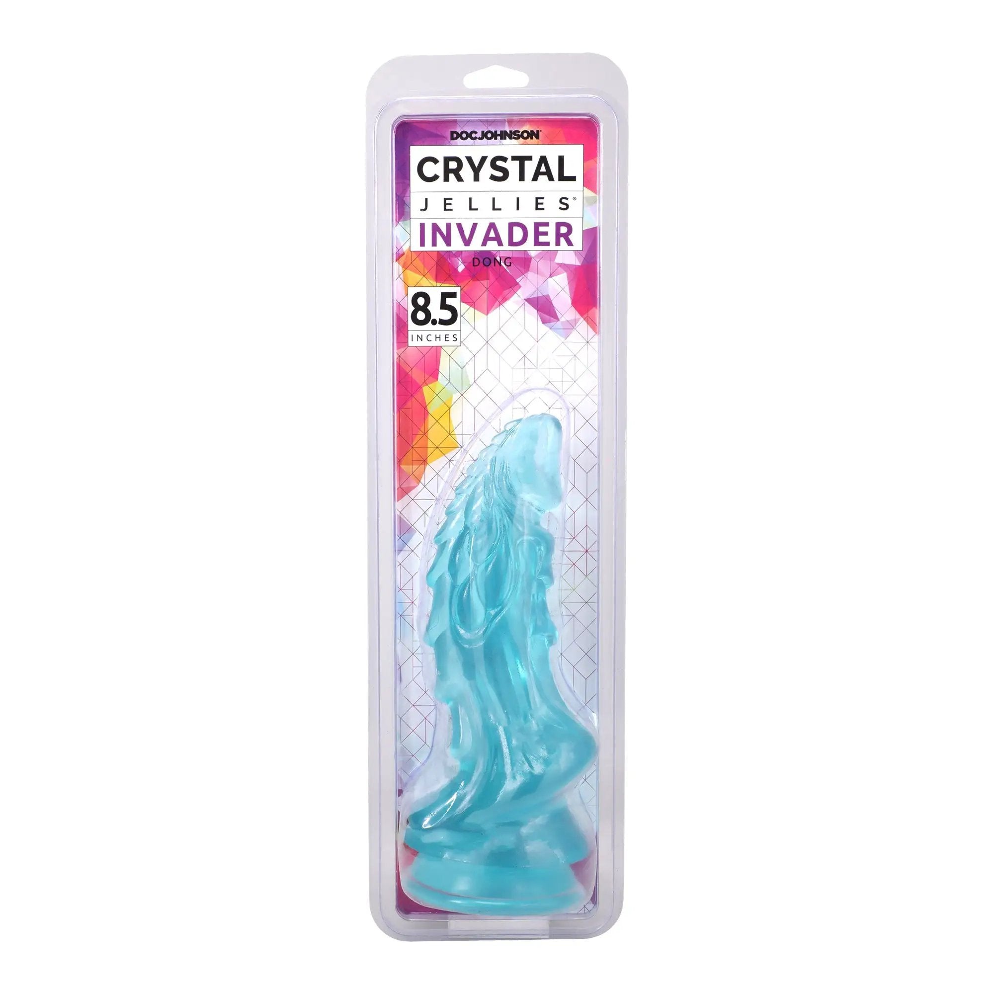 Crystal Jellies Invader 8.5 in. Dildo Teal by Doc Johnson
