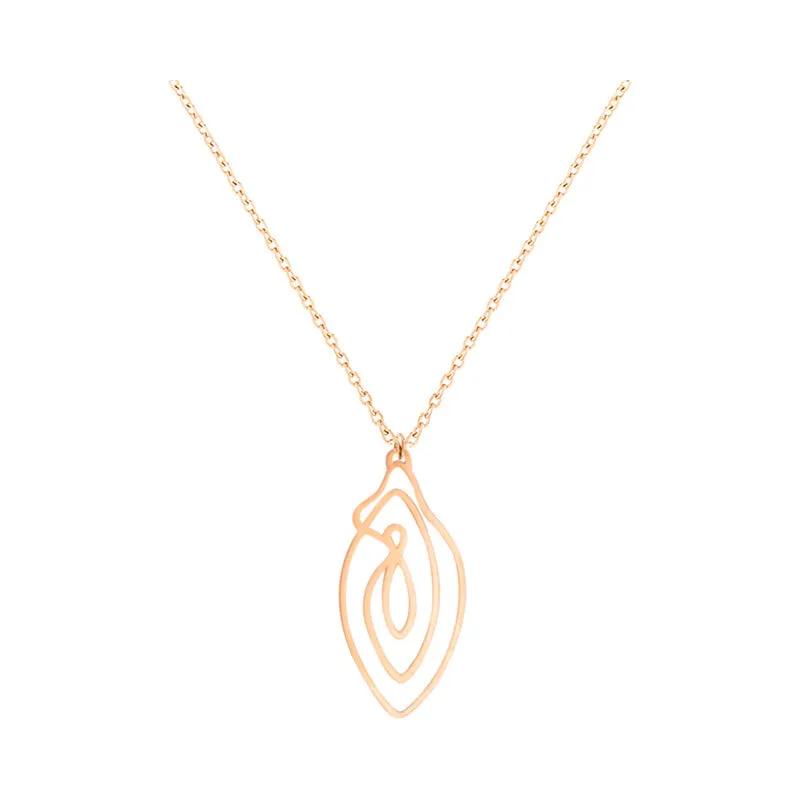 Biird Vulvii Vulva Necklace Rose Gold by Biird