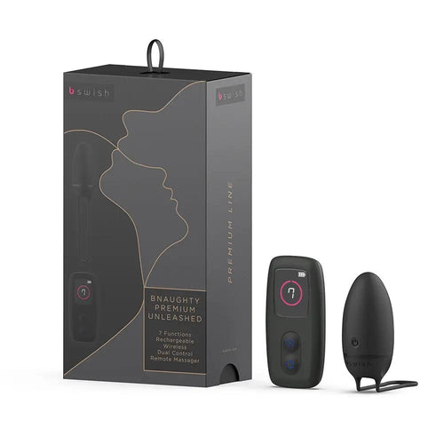 B Swish Bnaughty Premium Unleashed Vibrator Black by B Swish