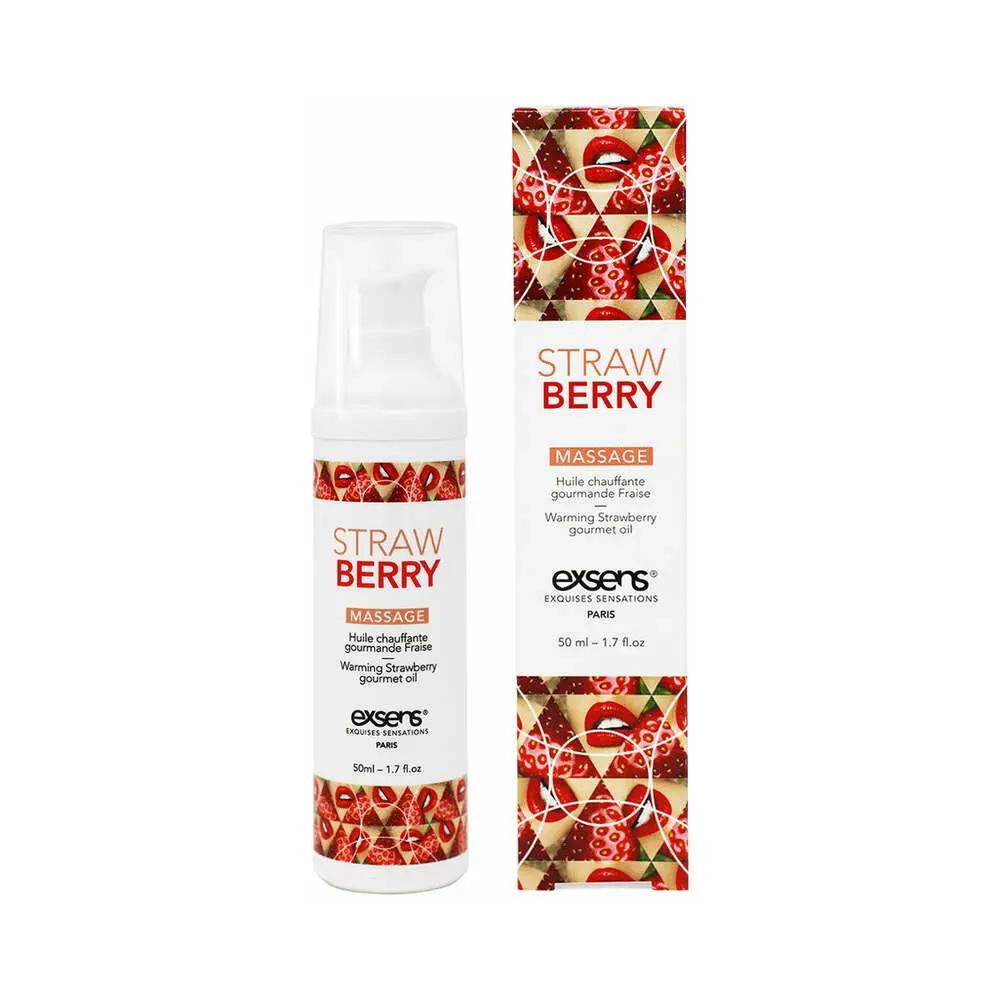 Exsens Warming Massage Oil Strawberry 1.7 oz. by Exsens